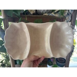 3 section serving or catch all tray crazed and stained!!!